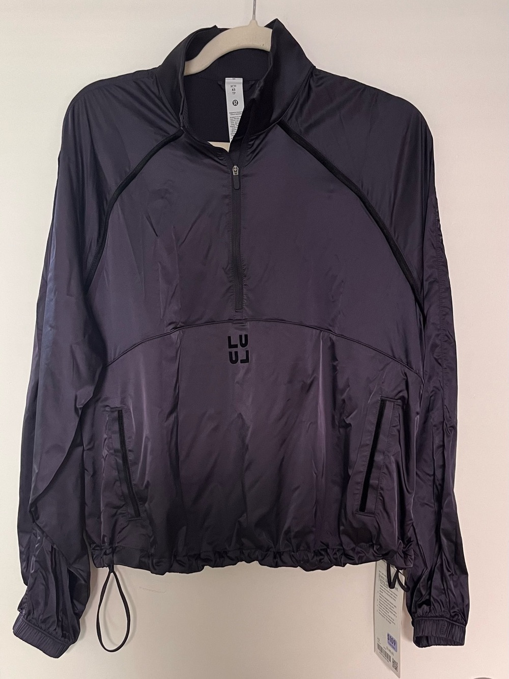 NWT Lululemon Stretch-Satin Flocked Training Jacket Atmospheric Purple Black XS